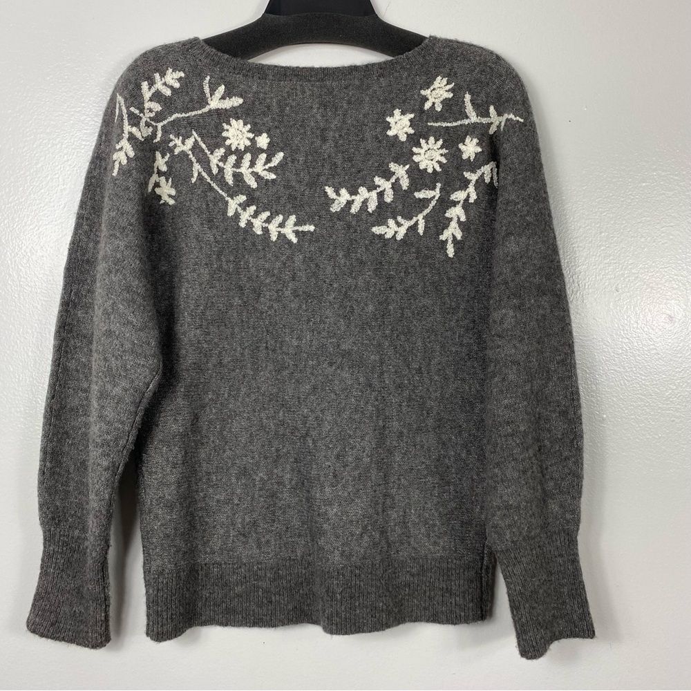 Sundance “Anya” charcoal grey wool blend sweater sz M - Picture 5 of 7